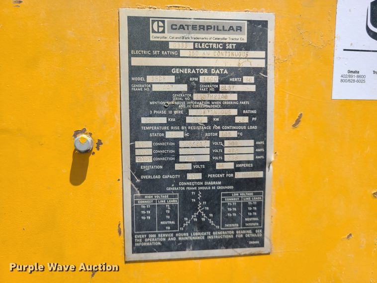 image for item IQ9189 Caterpillar G333  generator