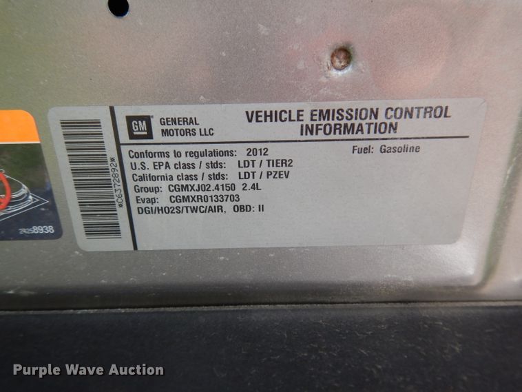 image for item IQ9527 2012 Chevrolet Equinox  SUV