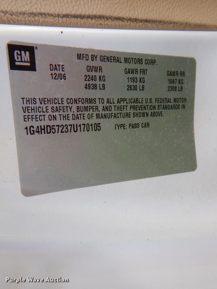 image for item IQ9528 2007 Buick Lucerne CXL