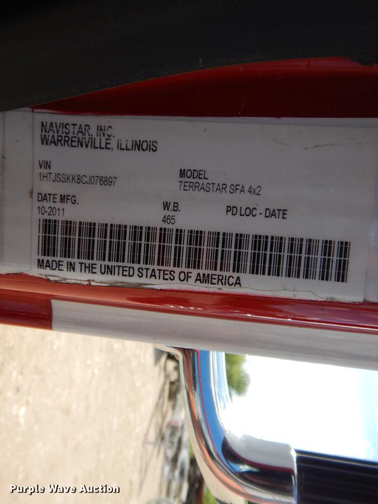 image for item IQ9532 2012 International TerraStar SFA  truck cab and chassis