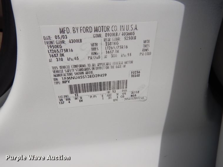 image for item IT9083 2003 Ford Excursion  SUV