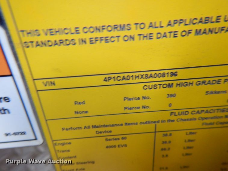 image for item IT9254 2008 Pierce  pumper fire truck