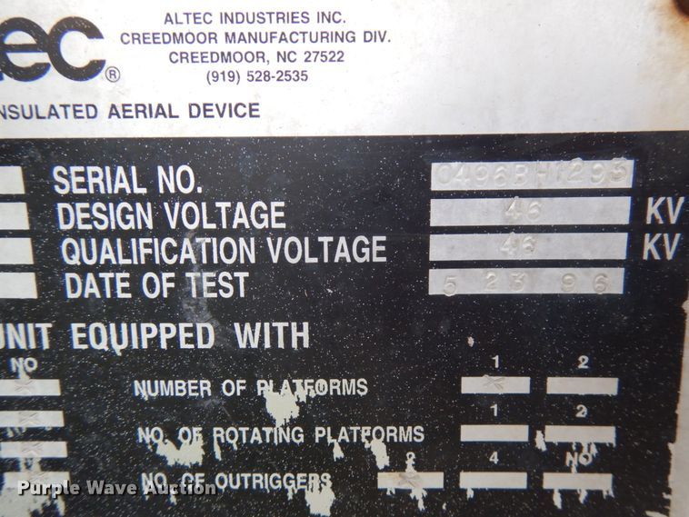 image for item IT9422 1997 Ford F800  forestry bucket truck