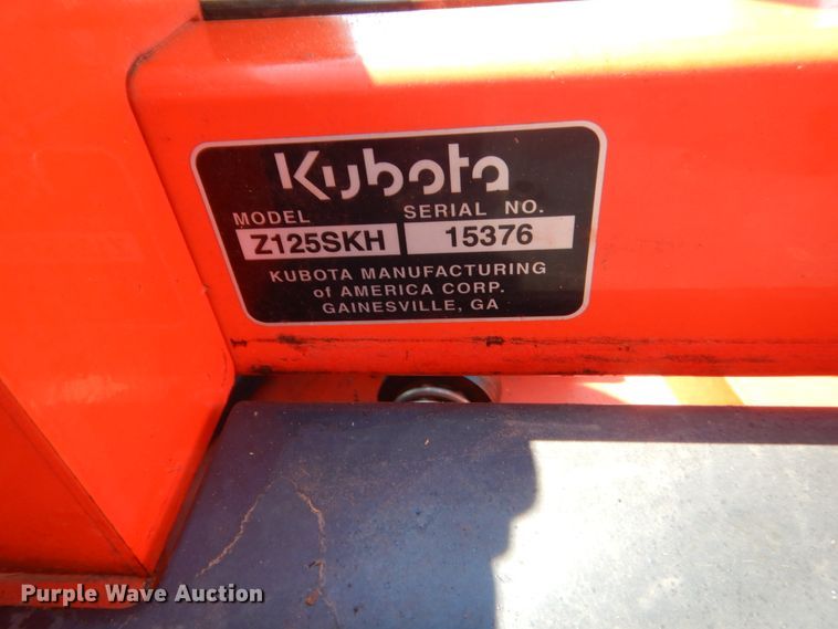 image for item IT9504 Kubota Z125SKH  ZTR lawn mower