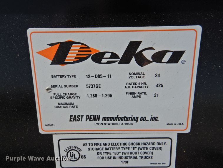 image for item JX9936 Deka ChargeMate  forklift battery charger