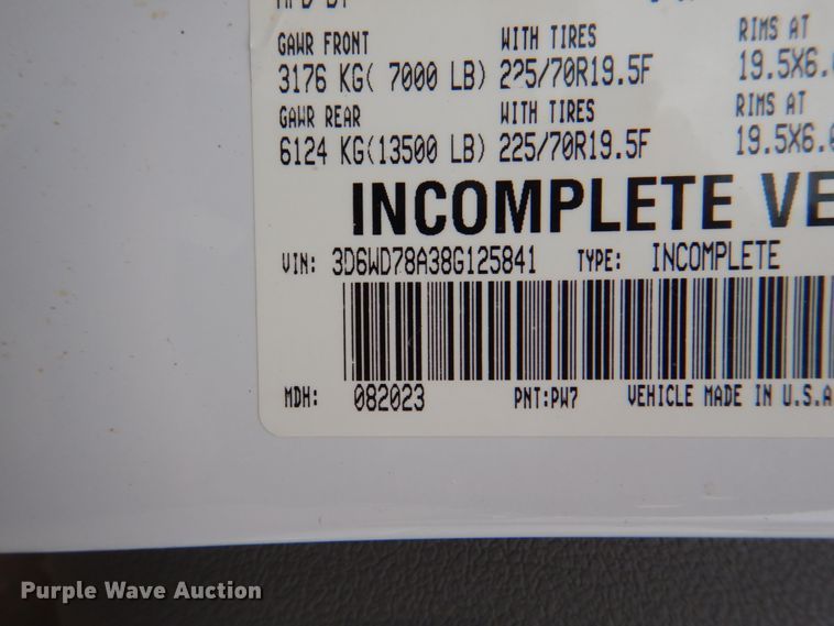 image for item JY9957 2008 Dodge Ram 5500 HD  utility / service truck