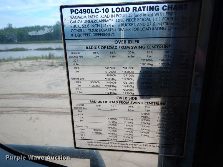 image for item DC2083 2013 Komatsu PC490LC-10  excavator