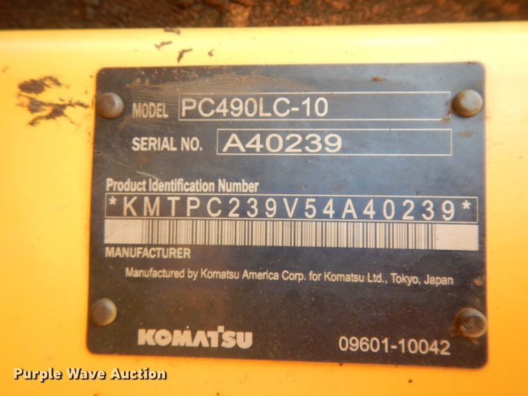 image for item DC2083 2013 Komatsu PC490LC-10  excavator