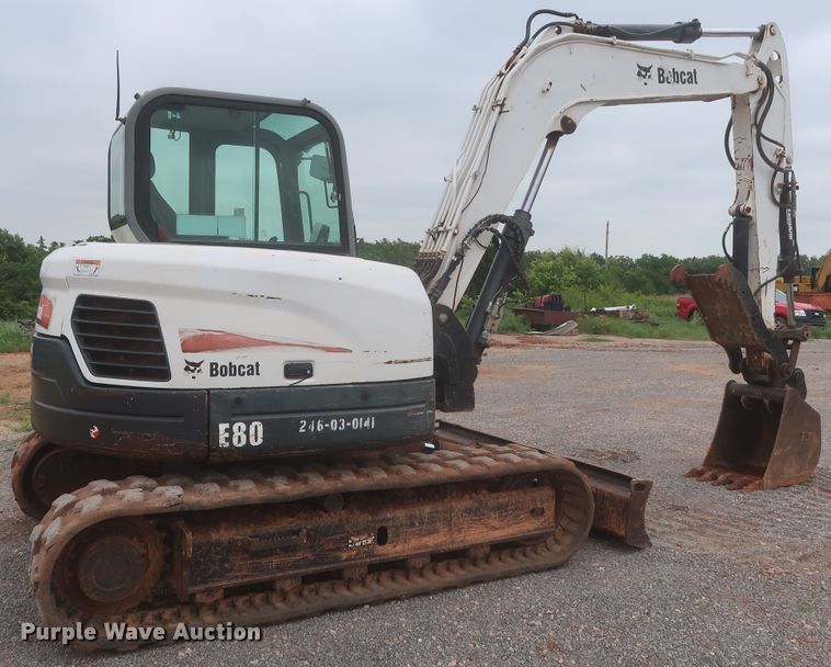 image for item DJ2388 2012 Bobcat E80  mini excavator