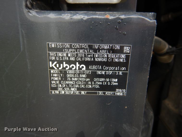 image for item DK5694 2017 Kubota SVL 95-2S  skid steer loader