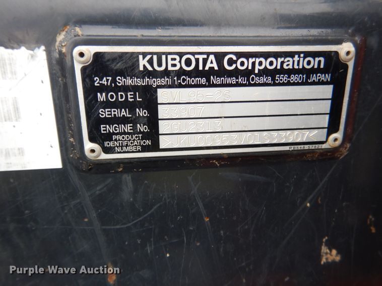 image for item DK5694 2017 Kubota SVL 95-2S  skid steer loader