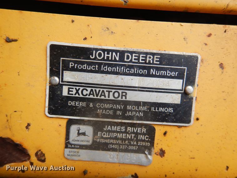 image for item DK5701 1998 John Deere 270 LC  excavator