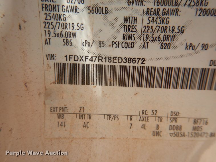 image for item DL0348 2008 Ford F450 Super Duty  bucket truck