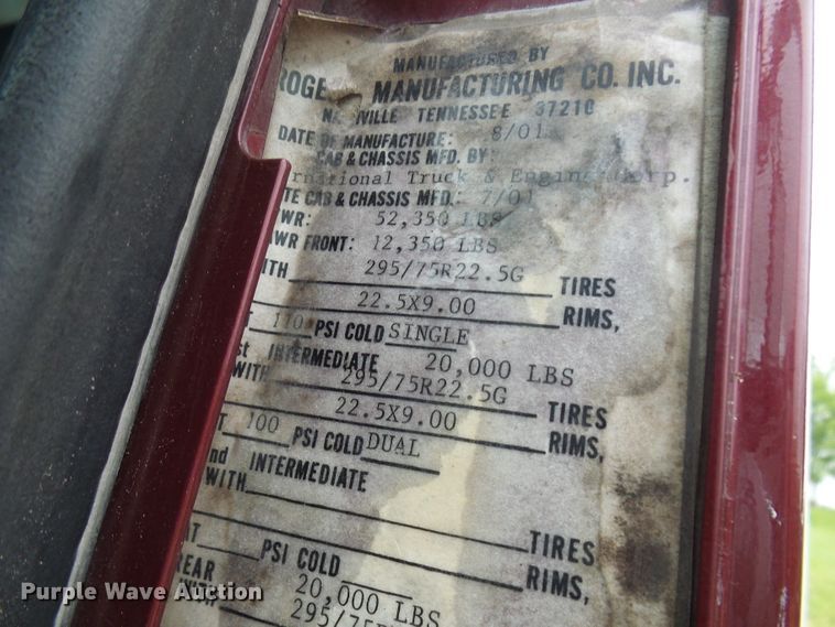 image for item DL0976 2002 International 5500i  dump truck