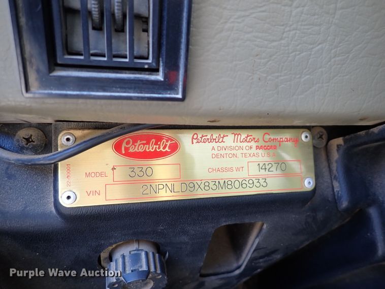 image for item DL7529 2003 Peterbilt 330  dump flatbed truck