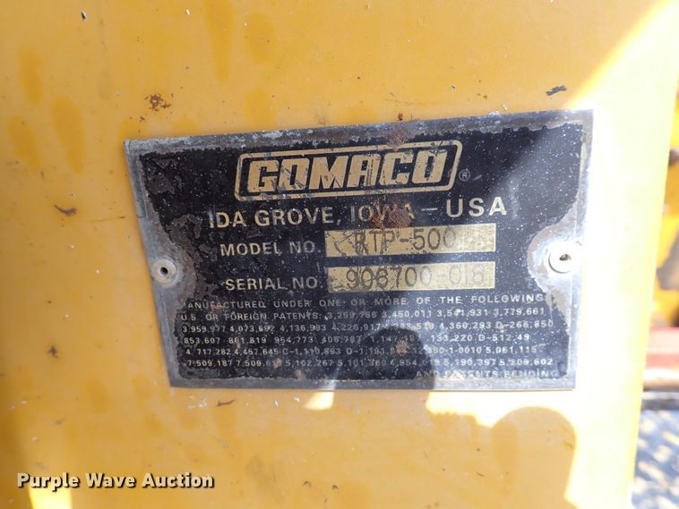 image for item DL7578 2003 Gomaco RTP-500  belt placer