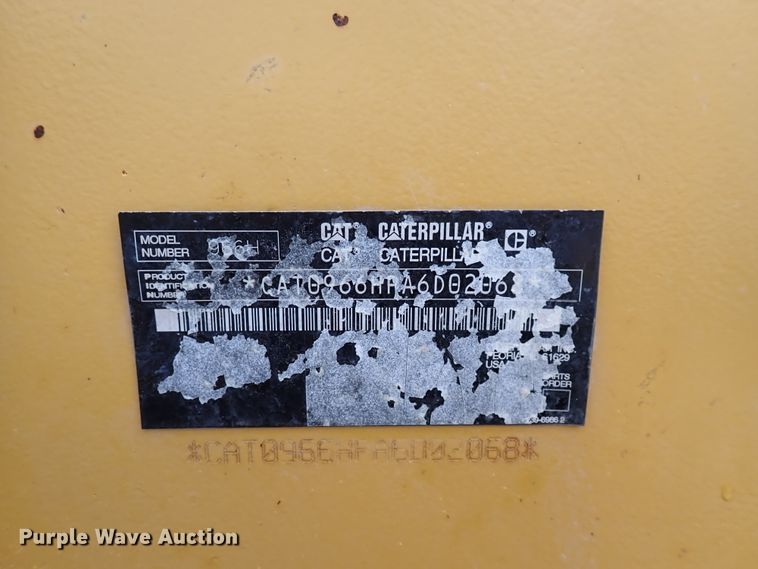 image for item DL7580 2008 Caterpillar 966H  wheel loader