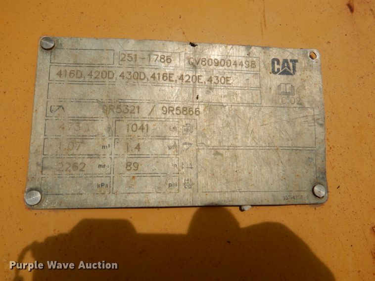 image for item DL8870 2009 Caterpillar 420E  backhoe