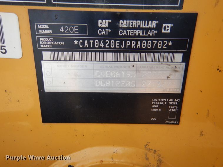 image for item DL8870 2009 Caterpillar 420E  backhoe