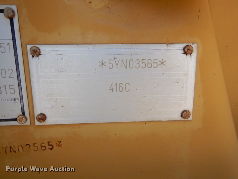 image for item DL8907 1998 Caterpillar 416C  backhoe