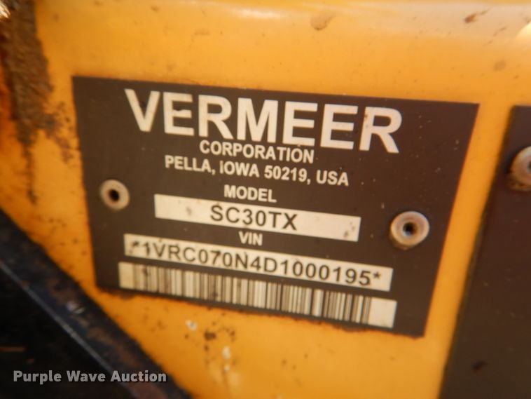 image for item DL8934 2013 Vermeer SC30TX  stump grinder