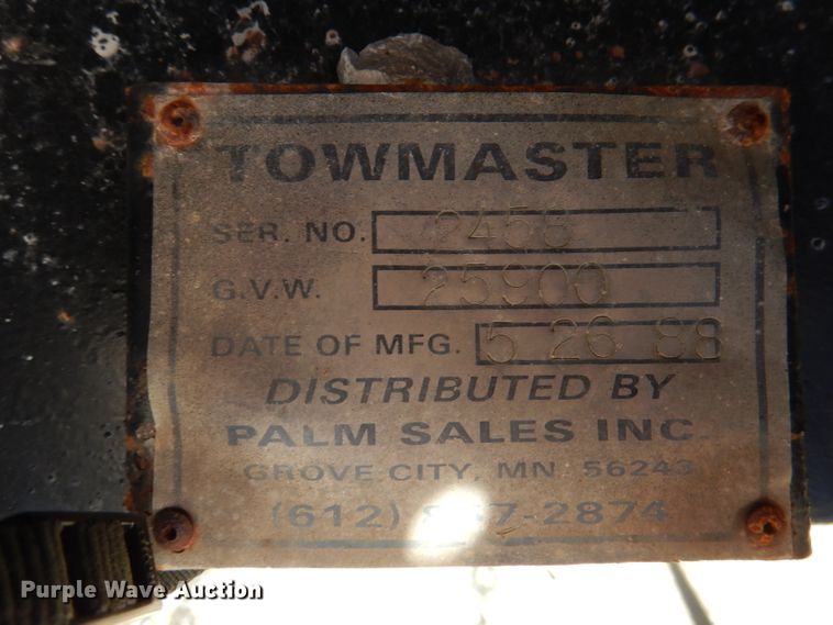 image for item DM0006 1988 Towmaster  equipment trailer