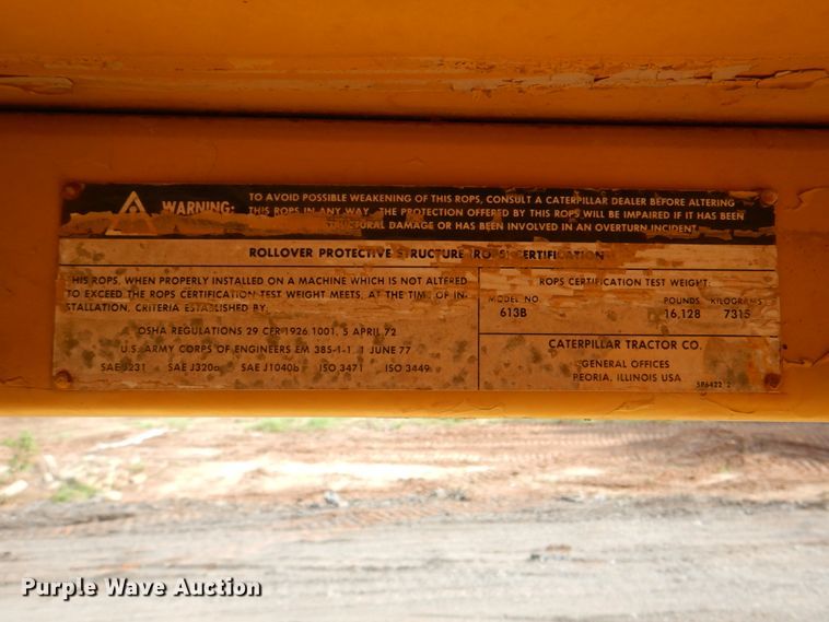 image for item DM3821 1980 Caterpillar 613B  elevating scraper