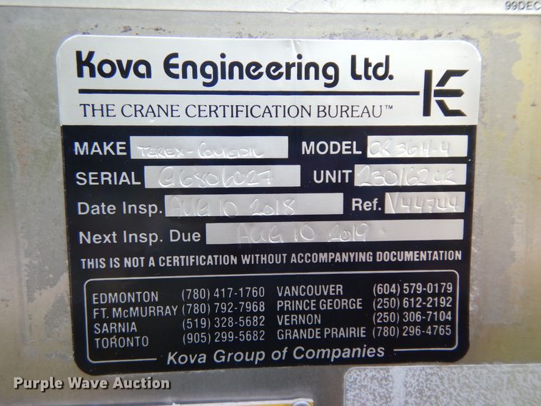 image for item ID9894 2006 Terex CBR36H-4  self-erecting tower crane