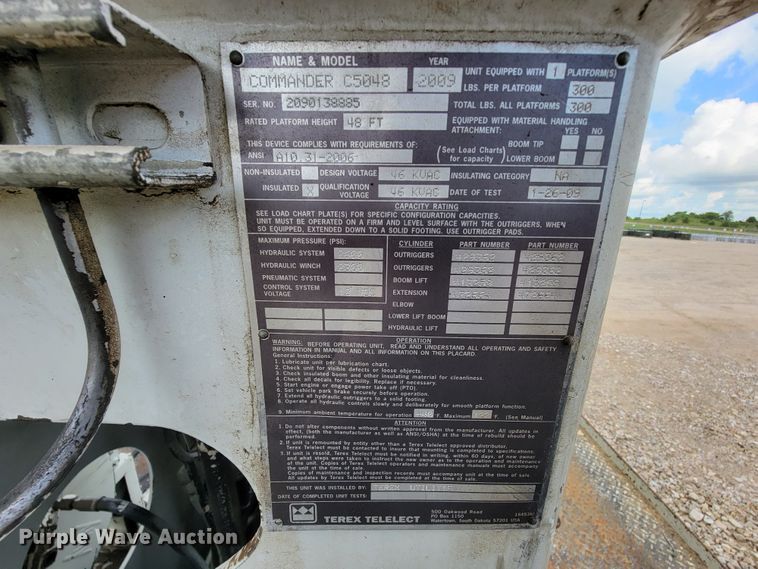 image for item IF9821 2009 Freightliner Business Class M2  digger derrick truck