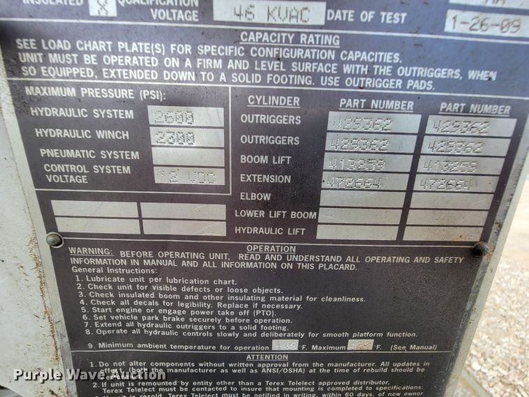 image for item IF9821 2009 Freightliner Business Class M2  digger derrick truck