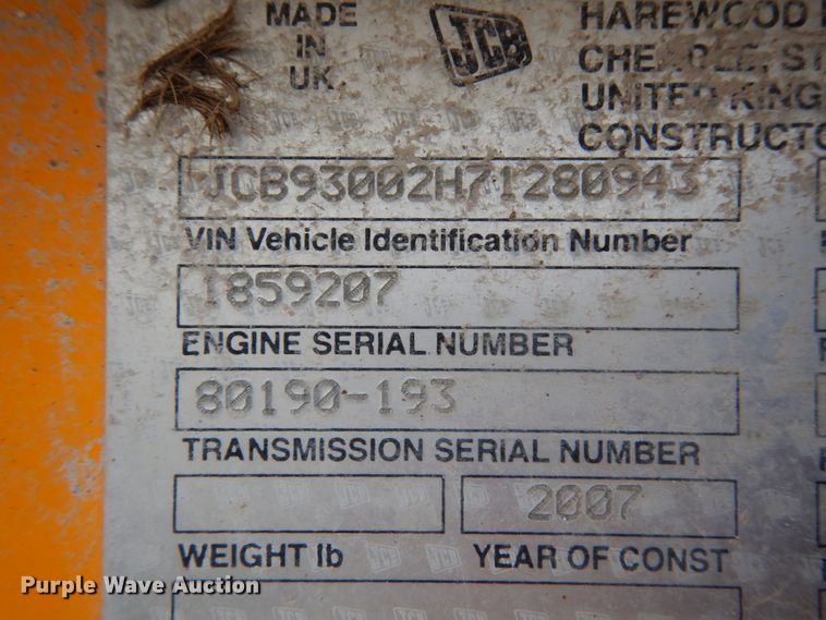 image for item IL9474 2007 JCB 930RTFL  forklift