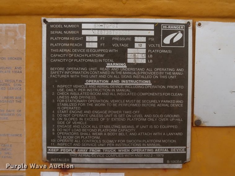 image for item IP9872 1987 Ford L8000  bucket truck