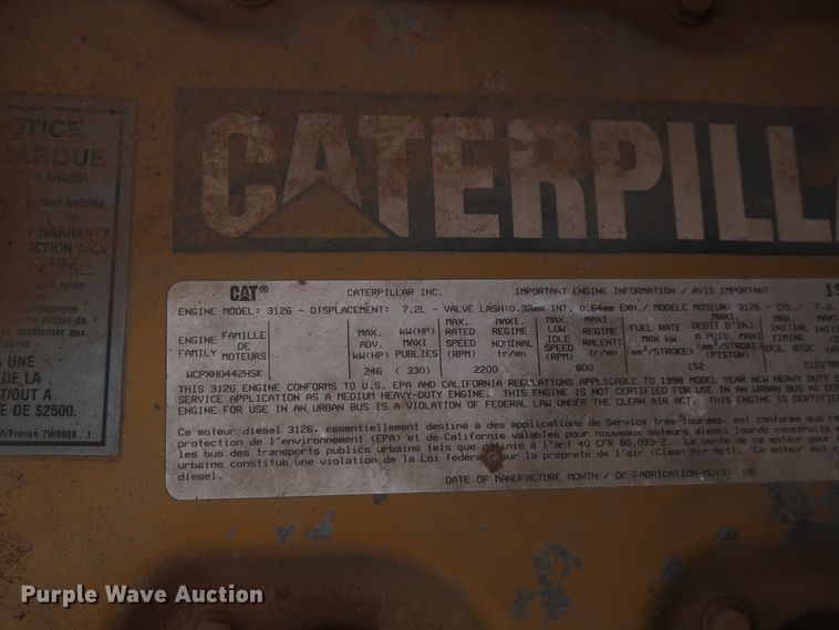 image for item IP9876 1998 Chevrolet C8500  digger derrick truck