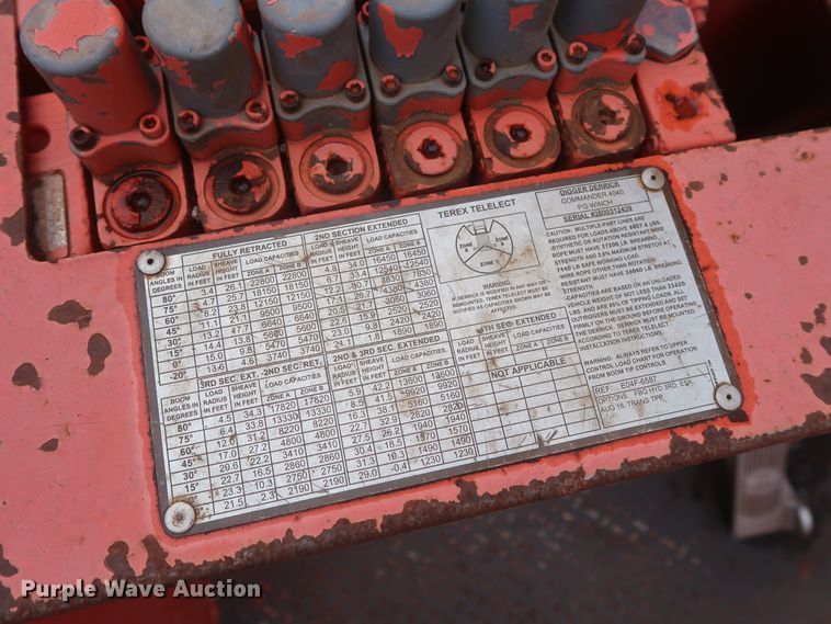 image for item IP9877 2000 International 4900  digger derrick truck