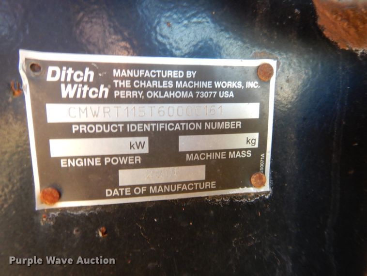 image for item IP9909 2006 Ditch Witch RT115  trencher