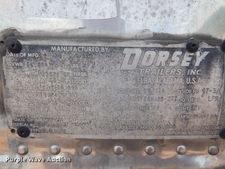 image for item IQ9518 1980 Dorsey  dry van trailer