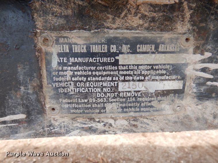 image for item IQ9525 1975 Delta  flatbed trailer