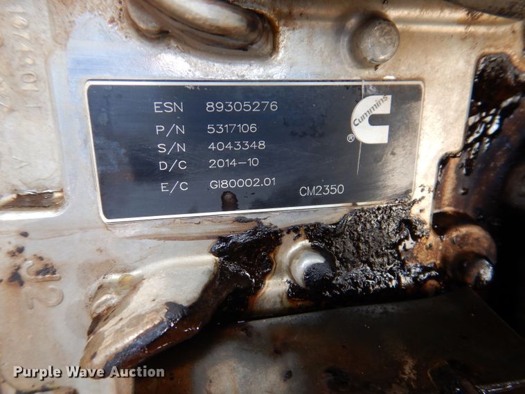 image for item IQ9571 2014 Cummins QSG12 CM2350 G110  generator