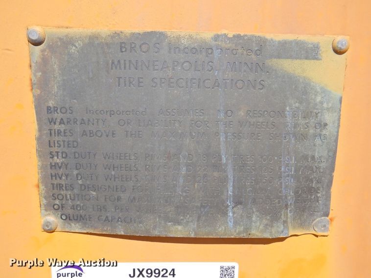 image for item JX9924 Bros Inc SP-6000B Roll-O-Pactor  pneumatic roller