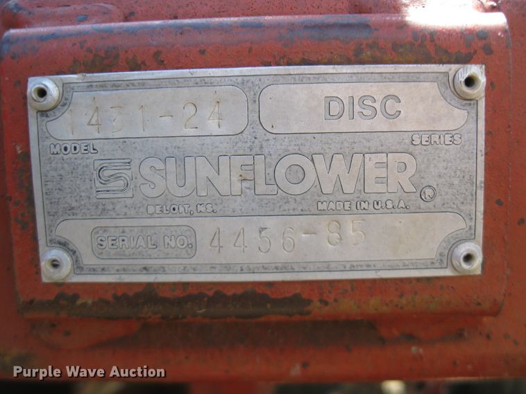 image for item DF4707 Sunflower 1431-24  off-set disk