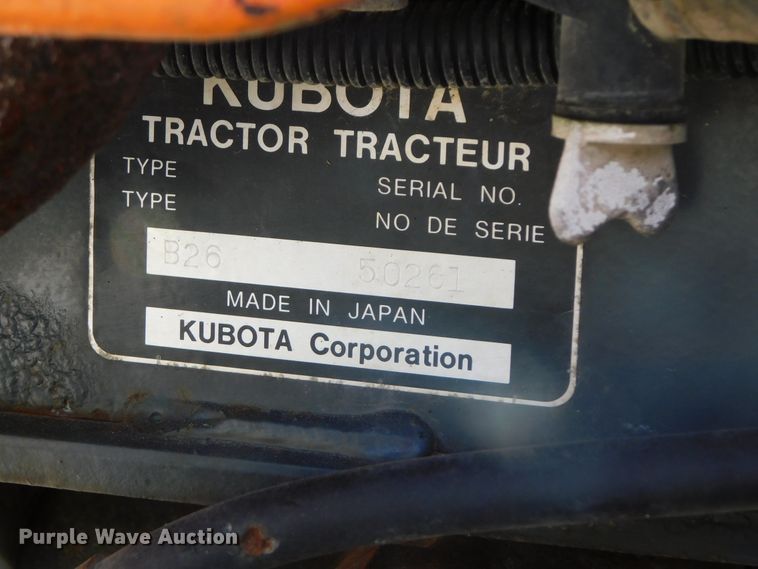 image for item DK8558 Kubota B26  MFWD tractor