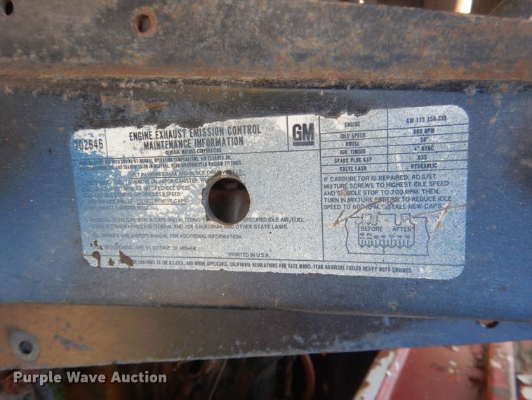 image for item FI9118 1973 Chevrolet  grain truck