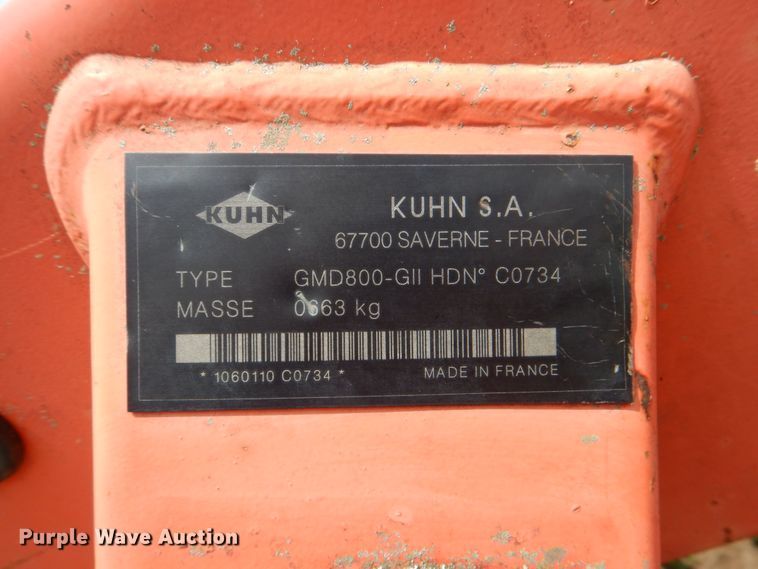image for item HD9754 Kuhn Knight GMD800-GII HDN  disc mower