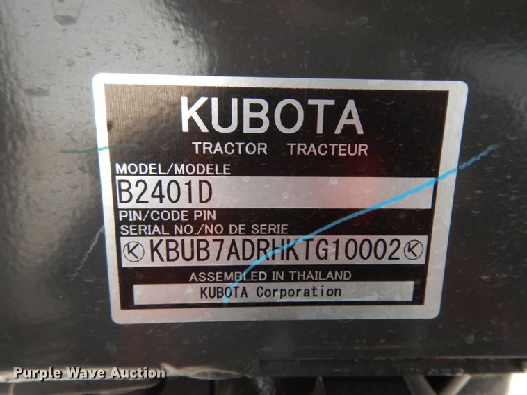 image for item HR9664 2019 Kubota B2401  MFWD tractor