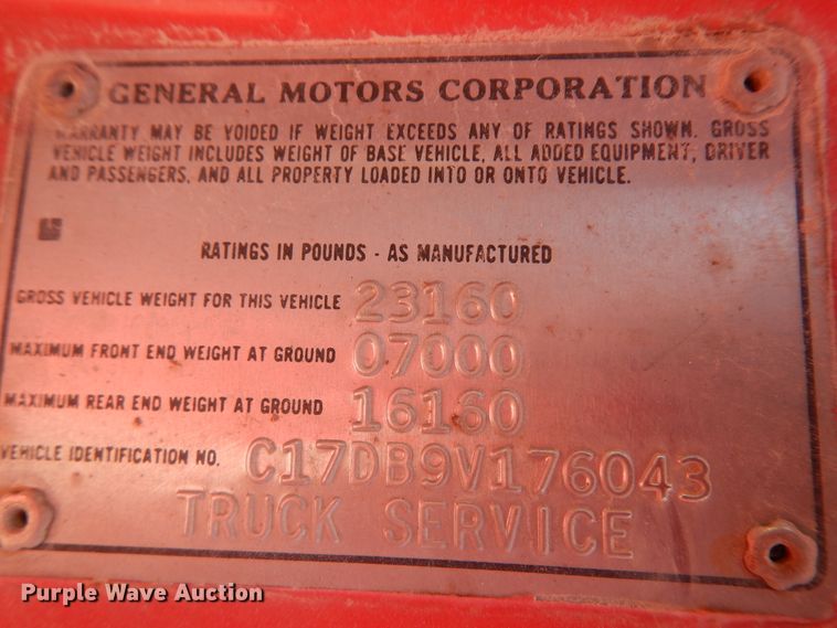 image for item ID9973 1979 Chevrolet C70  grain truck