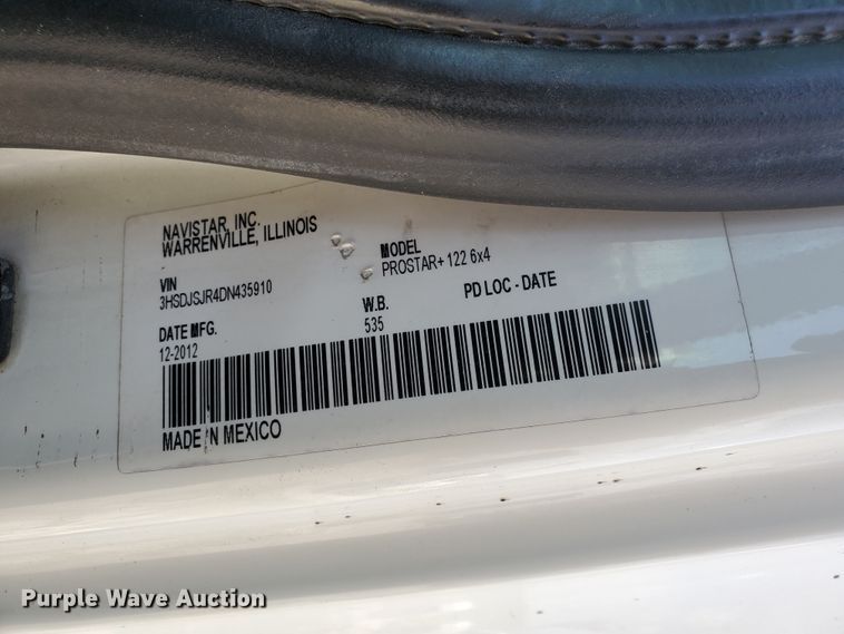 image for item DI5197 2013 International ProStar Plus  semi truck