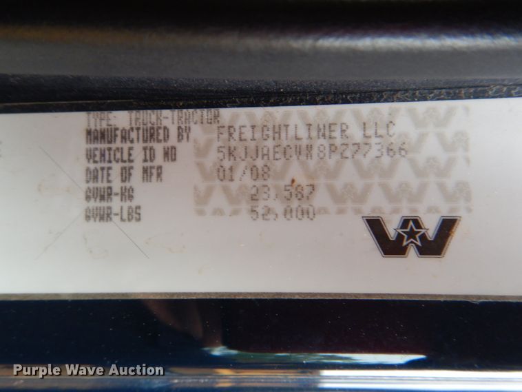 image for item DK5690 2008 Western Star 4900FA  semi truck