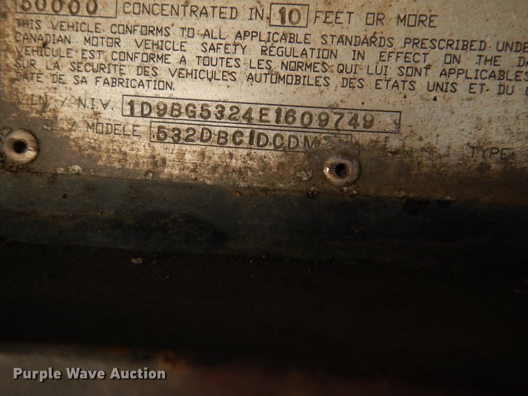 image for item DL8962 2014 Doonan 532DBC1DCDM  drop deck trailer