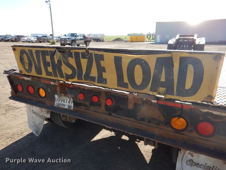 image for item IQ9552 1996 Fontaine  lowboy equipment trailer