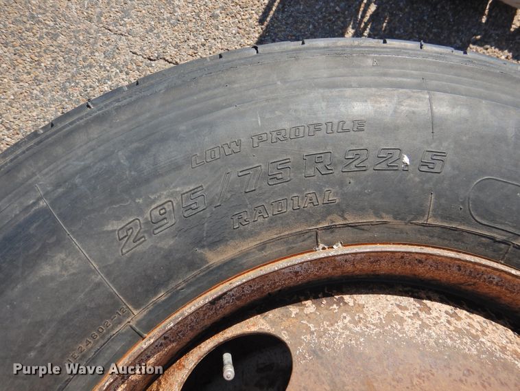 image for item JX9940 (3) 295/75R22.5 tires and wheels